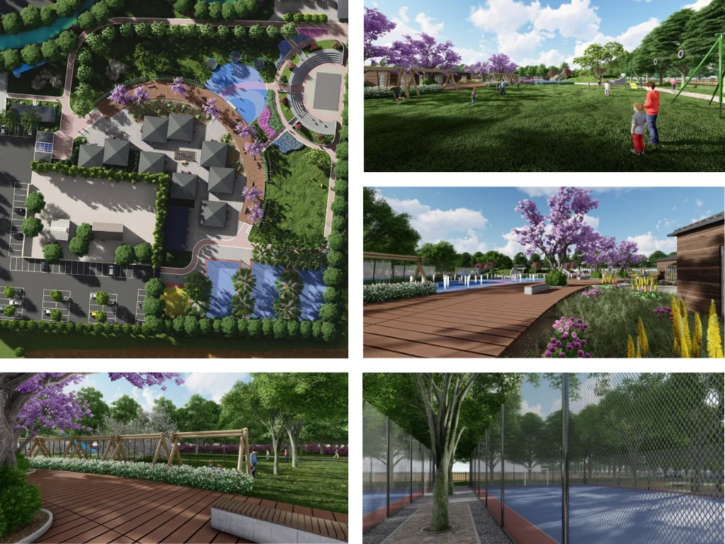 Concorso di idee per la realizzazione dell'Eco-park contest di Marcon. Il nostro progetto &egrave; incentrato sull'utilizzo di un "molo" ideale che attraversa il parco, separando le funzioni ma integrando il tutto e rendendolo particolarmente accessibile in ogni sua parte. (ITA)